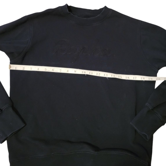 Rapha Logo Sweatshirt Men's Small Black 3d Print Spell Out Monochrome Pullover - Picture 7 of 9